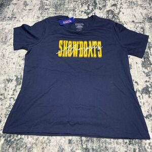 Memphis Showboats USFL Navy Blue T Shirt Mens XLarge 100 Cotton Short Sleeve